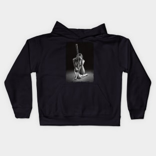 GIRL WITH KATANA Kids Hoodie